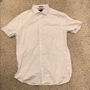 Mens white button down shirt